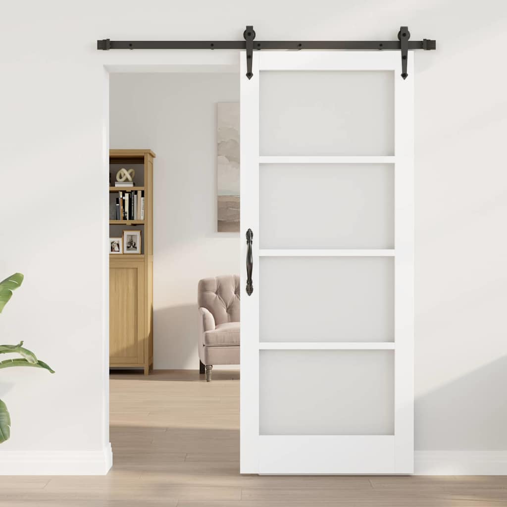 Porta Scorrevole ORKDAL Bianco 83 x 202 cm Legno e metallo 3332446
