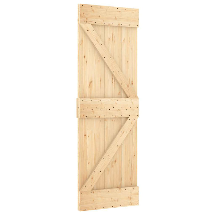 Porta Scorrevole con Set Hardware 70x210 cm Legno Massello Pino 3332604