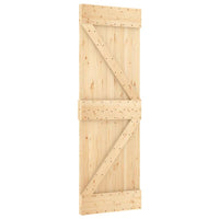 Porta Scorrevole con Set Hardware 70x210 cm Legno Massello Pino 3332604