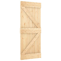 Porta Scorrevole con Set Hardware 85x210 cm Legno Massello Pino 3332641