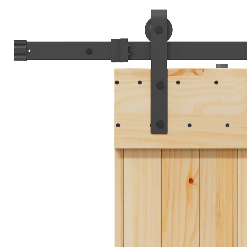 Porta Scorrevole con Set Hardware 70x210 cm Legno Massello Pino 3332652