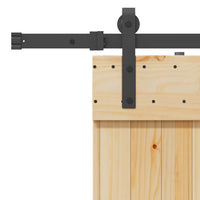 Porta Scorrevole con Set Hardware 70x210 cm Legno Massello Pino 3332652