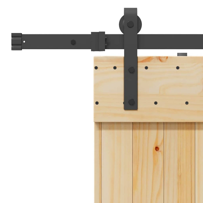 vidaXL Porta Scorrevole con Set Hardware 85x210 cm Legno Massello Pino