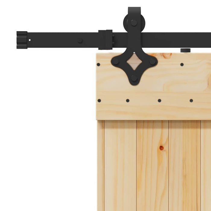 Porta Scorrevole con Set Hardware 70x210 cm Legno Massello Pino 3332682