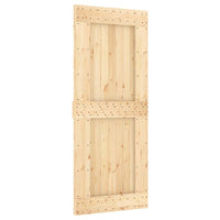 Porta Scorrevole con Set Hardware 85x210 cm Legno Massello Pino 3332732