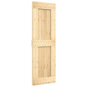 Porta Scorrevole con Set Hardware 70x210 cm Legno Massello Pino 3332736