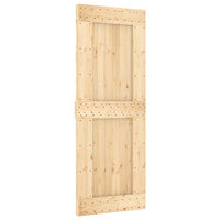 Porta Scorrevole con Set Hardware 80x210 cm Legno Massello Pino 3332737