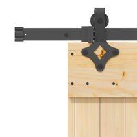 vidaXL Porta Scorrevole con Set Hardware 70x210 cm Legno Massello Pino