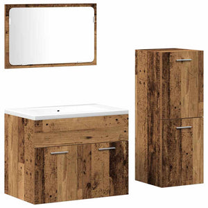 Set di Mobili da Bagno 3 pcs Legno vecchio 60 x 38.5 x 46 cm 3332497