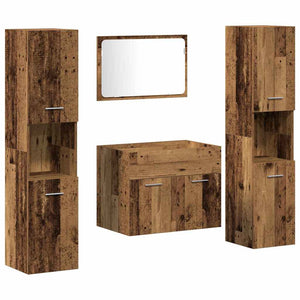Set di mobili bagno 4 pcs Legno vecchio 60 x 38.5 x 46 cm 3332511
