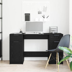 vidaXL Scrivania Rovere nero 133 x 50 x 75 cm Legno multistrato