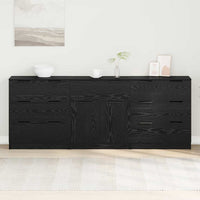 Credenza 3 pcs Rovere nero 60 x 30 x 70 cm Legno multistrato 3332521