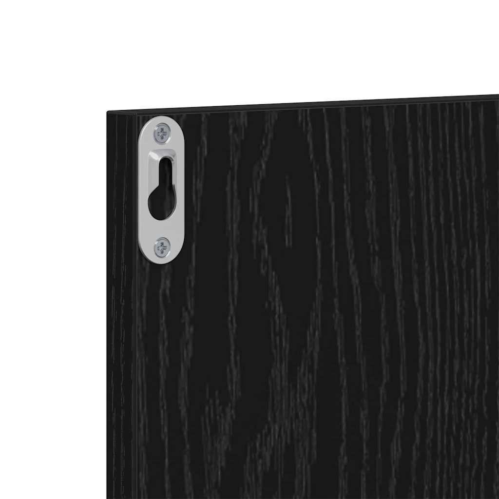 vidaXL Set mobili da ingresso 3 pcs Rovere nero 80 x 31 x 40 cm