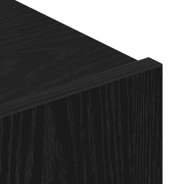 Set di mobili TV da 6 pezzi montato a parete in legno ingegnerizzato effetto rovere nero 3332531