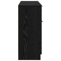 Credenza con cassetto 3 pz-Set di 3 Buffet-Armadio da cucina Rovere Nero Legno multistrato 130022