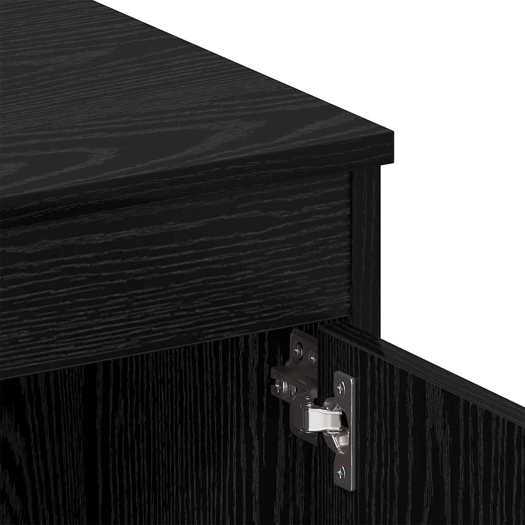 vidaXL Scrivania Rovere nero 140 x 50 x 76 cm Legno multistrato