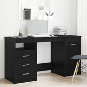vidaXL Scrivania Rovere nero 140 x 50 x 76 cm Legno multistrato
