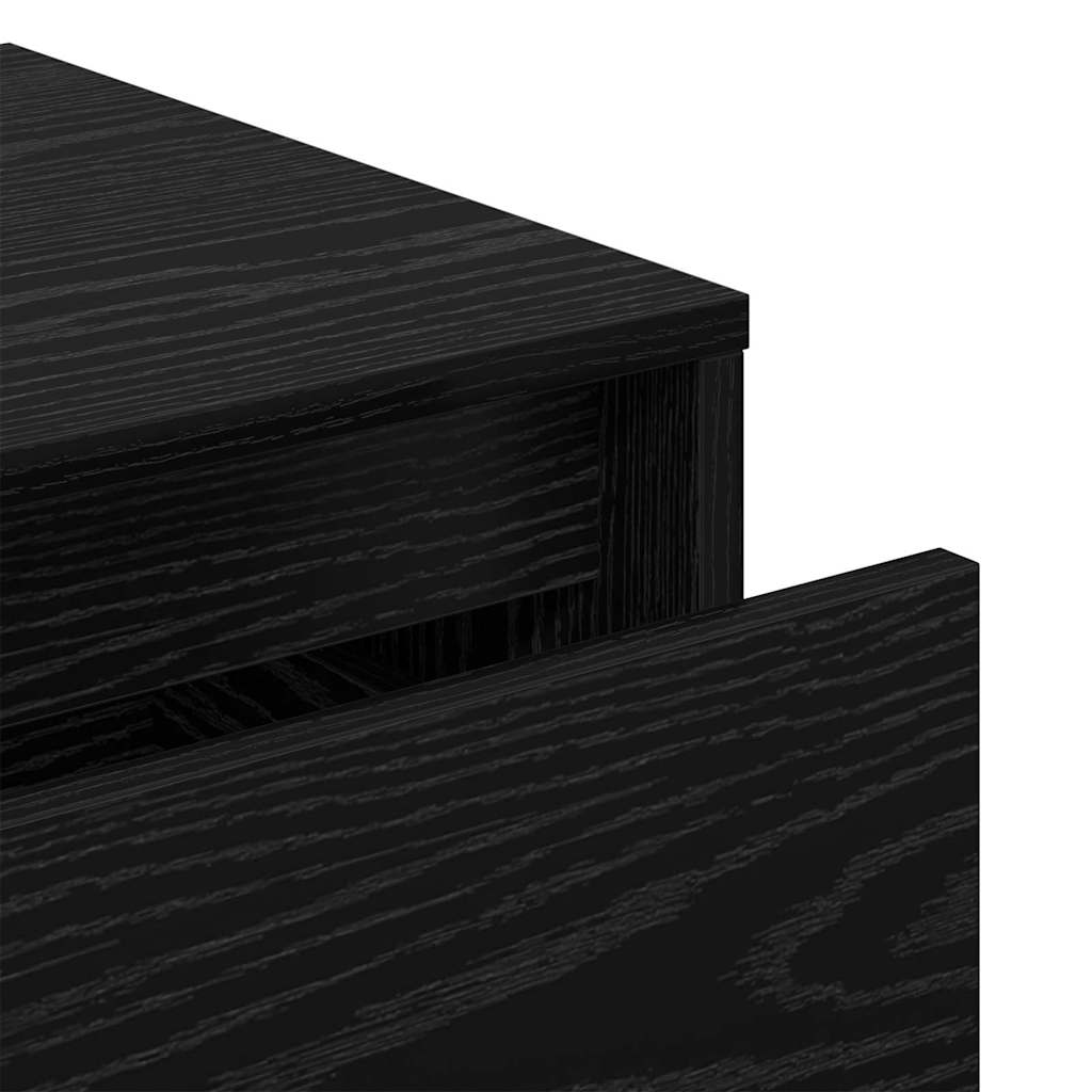 vidaXL Set mobili da ingresso 4 pcs Rovere nero 80 x 31 x 40 cm