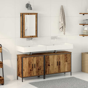 Set di mobili da bagno a 3 pezzi  legno invecchiato 3332548