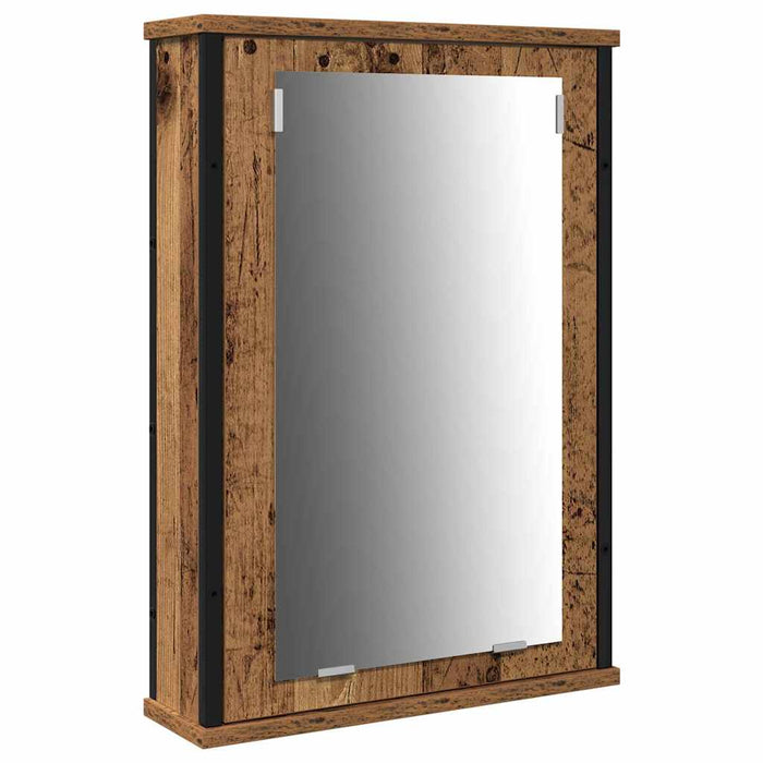 Armadio lavabo bagno  con lavabo integrato in legno invecchiato 3332555