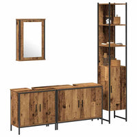Set di Mobili da Bagno  in 4 Pezzi Legno Antico 3332595