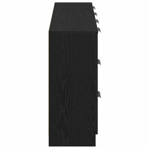 Credenze 2 pz Nero Rovere 60x30x70 cm Legno ingegnerizzato 3333072