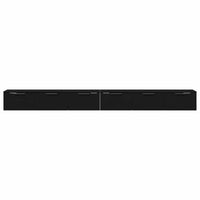 Armadi a parete  Set di 2 Rovere nero 102x30x20 cm Legno ingegnerizzato 3333075