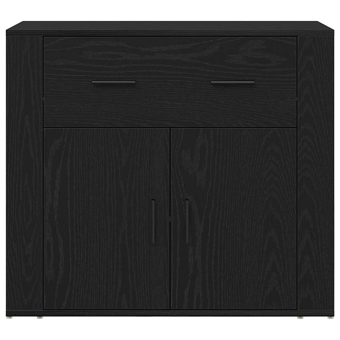 Highboard Rovere nero 80 x 33 x 150 cm Legno multistrato 3333080