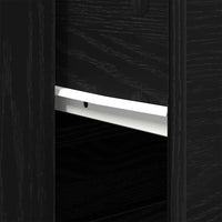 Highboard Rovere nero 80 x 33 x 150 cm Legno multistrato 3333081