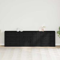 Sideboards 3 pz Rovere Nero Legno Ingegnerizzato 3333085