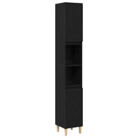 Set di armadietti per il bagno  3 Pezzi Rovere Nero Legno Ing. 3333086