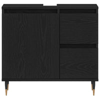Set di mobili da bagno 3 pezzi in legno ingegnerizzato quercia nera 3333096