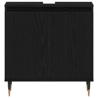 Set di Mobili per Bagno  in 3 Pezzi Quercia Nera Legno Ingegnerizzato 3333098