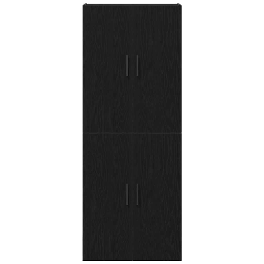 Pensile 2 pcs Rovere nero 69.5 x 34 x 90 cm Legno multistrato 3333102