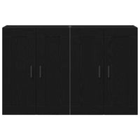 Mobile a muro 2 pcs Rovere nero 160 x 34 x 90 cm 3333107