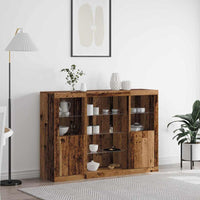 Credenza-Buffet-Armadio da cucina Legno vecchio 142.5 x 37 x 100 cm Legno multistrato 790410