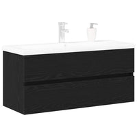 Mobile lavabo  con lavabo integrato in legno ingegnerizzato rovere nero 3333140