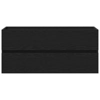 Mobile Lavabo-Armadietto da bagno Rovere nero 90 x 39 x 62 cm Legno multistrato 608433