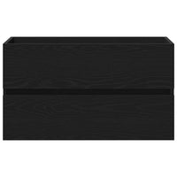 Mobile Lavabo-Armadietto da bagno Rovere nero 80 x 39 x 62 cm Legno multistrato 400532