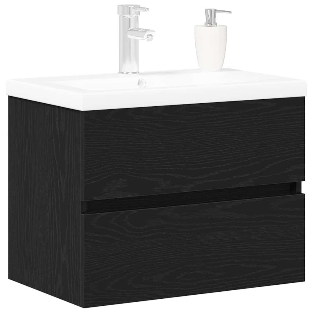 Mobile lavabo Rovere nero 60 x 39 x 62 cm Legno multistrato 3333143