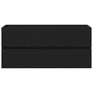 Mobile lavabo Rovere nero 100 x 39 x 62 cm Legno multistrato 3333145