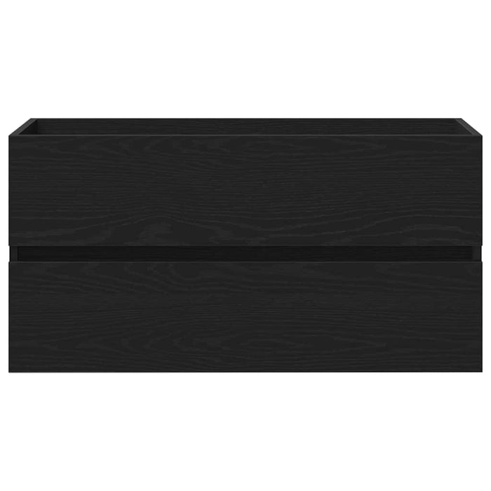 Mobile Lavabo-Armadietto da bagno Rovere nero 90 x 39 x 62 cm Legno multistrato 422443
