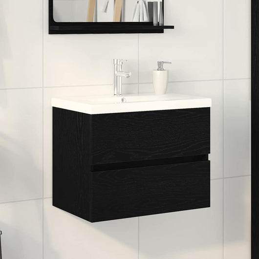 Mobile lavabo Rovere nero 60 x 39 x 62 cm Legno multistrato 3333148