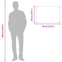 Rivestimento da Cucina Grigio scuro 70 x 50 x 0,6 cm 42001239