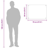 Rivestimento da Cucina Grigio scuro 70 x 60 x 0,6 cm 42001240