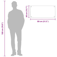 Rivestimento da Cucina Grigio scuro 80 x 40 x 0,6 cm 42001241