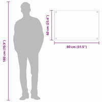 Rivestimento da Cucina Grigio scuro 80 x 60 x 0.6 cm 42001243