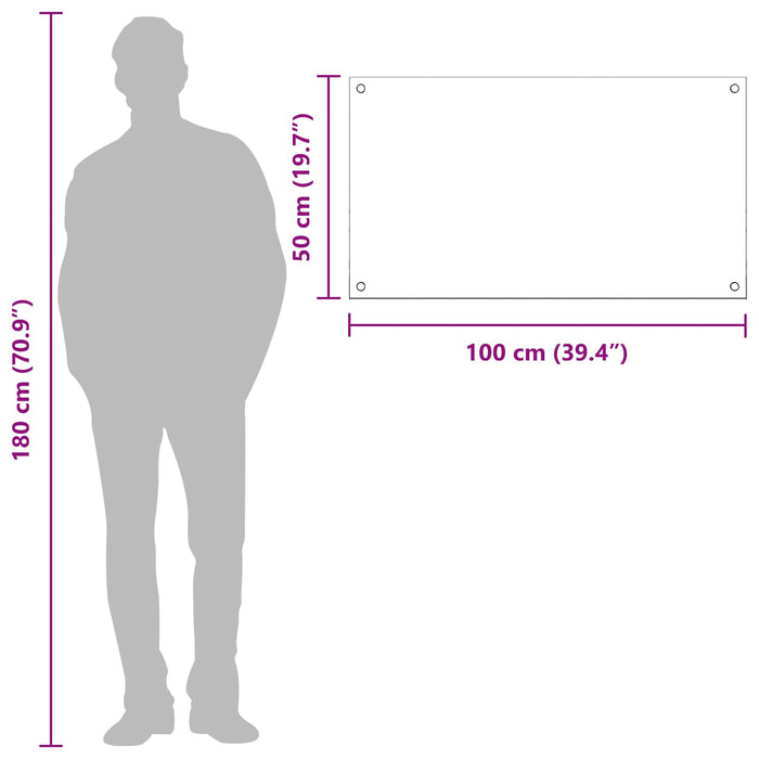 Rivestimento da Cucina-Paraschizzi per Cucina Grigio scuro 100 x 50 x 0,6 cm