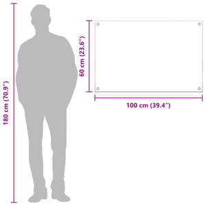 Rivestimento da Cucina Grigio scuro 100 x 60 x 0,6 cm 42001249