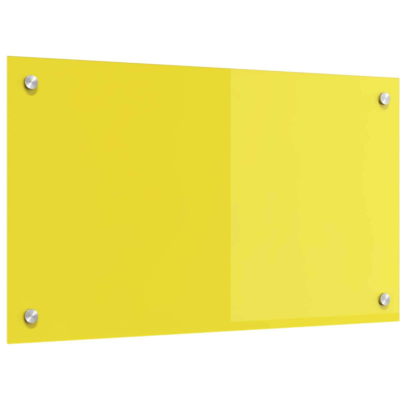 Rivestimento da Cucina Giallo 70 x 40 x 0,6 cm vetro temperato 42001250